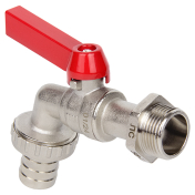 Кран шаровой поливочный с латунным штуцером  НАР 1/2" (7/56) TEBO