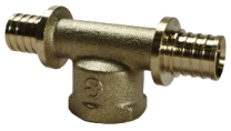 Тройник с переходом на ВР латунь 25(3,5)*3/4"*25(3,5) СИНИКОН