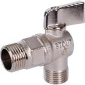 STOUT Кран шар угловой для бытовой техники нар.-нар. 1/2"х1/2"