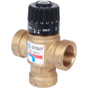 STOUT Термостатический смесительный клапан 3/4" ВР 35-60С KV 1.6 м3/ч