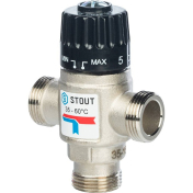 STOUT Термостатический смесительный клапан 3/4" НР 35-60С KV 1,6 м3/ч (старый)..
