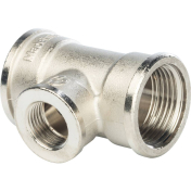 STOUT Тройник ВВ переходной 1*1/2*1" никелированный