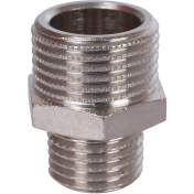 STOUT Ниппель НН переходной  никелированный      3/8 х 1/4"
