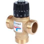 STOUT Термостатический смесительный клапан 1 1/4 НР 30-65°С KV 3,5 м3/ч
